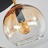 Koyoto ceiling light, globe light 45 cm brass, black, 5-light sources