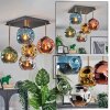 Ripoll ceiling light, globe light gold, black, 5-light sources