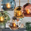 Ripoll ceiling light, globe light gold, black, 5-light sources
