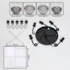 Koyoto hanging light, globe light, pendant light clear, Smoke-coloured, 5-light sources
