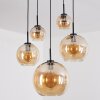 Koyoto hanging light, globe light, pendant light Amber, 5-light sources