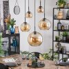 Koyoto hanging light, globe light, pendant light Amber, 5-light sources