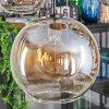 Koyoto hanging light, globe light, pendant light Amber, clear, 5-light sources