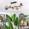 Chehalis ceiling light, globe light gold, black, 8-light sources