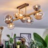 Chehalis ceiling light, globe light gold, black, 8-light sources