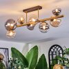 Chehalis ceiling light, globe light gold, black, 8-light sources