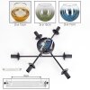 Koyoto ceiling light, globe light 59 cm blue, gold, green, clear, 6-light sources