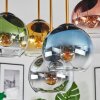 Koyoto ceiling light, globe light 45 cm brass, black, 5-light sources