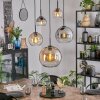 Koyoto hanging light, globe light, pendant light Amber, clear, Smoke-coloured, 5-light sources