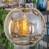 Koyoto hanging light, globe light, pendant light Amber, clear, Smoke-coloured, 5-light sources