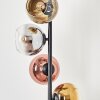 Koyoto globe light, floor lamp 33 cm gold, clear, coppery, Smoke-coloured, 5-light sources