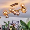 Chehalis ceiling light, globe light gold, black, 8-light sources