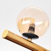 Chehalis ceiling light, globe light gold, black, 8-light sources