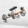 Chehalis ceiling light, globe light gold, black, 8-light sources
