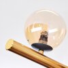 Chehalis ceiling light, globe light gold, black, 8-light sources