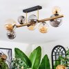 Chehalis ceiling light, globe light gold, black, 8-light sources