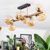 Chehalis ceiling light, globe light gold, black, 8-light sources