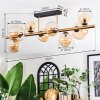 Chehalis ceiling light, globe light gold, black, 8-light sources