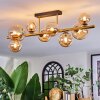 Chehalis ceiling light, globe light gold, black, 8-light sources