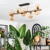 Chehalis ceiling light, globe light gold, black, 8-light sources