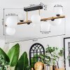 Chehalis ceiling light, globe light gold, black, 8-light sources