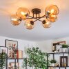 Koyoto ceiling light, globe light 59 cm Amber, 6-light sources