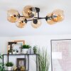 Koyoto ceiling light, globe light 59 cm Amber, 6-light sources