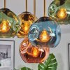 Ripoll ceiling light, globe light brass, black, 5-light sources