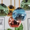 Ripoll ceiling light, globe light brass, black, 5-light sources