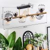 Chehalis ceiling light, globe light gold, black, 8-light sources