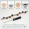 Chehalis ceiling light, globe light gold, black, 8-light sources