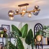 Chehalis ceiling light, globe light gold, black, 8-light sources