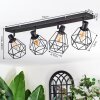 Yaak ceiling light, ceiling spotlight black, 4-light sources