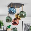 Ripoll ceiling light, globe light gold, black, 5-light sources