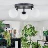 Chehalis ceiling light, globe light white, 3-light sources