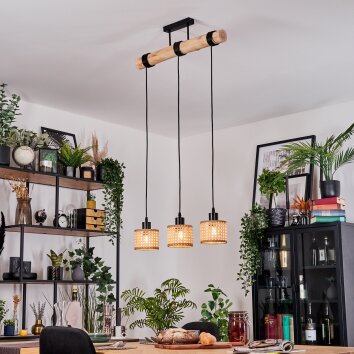 Barcos hanging light, pendant light Ecru, black, 3-light sources