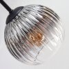 Koyoto ceiling light, globe light 59 cm Amber, clear, Smoke-coloured, 6-light sources