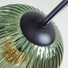 Koyoto ceiling light, globe light 59 cm blue, gold, green, 6-light sources