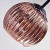 Koyoto ceiling light, globe light 59 cm blue, gold, coppery, 6-light sources