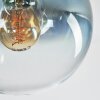 Gastor ceiling light, globe light gold, black, 5-light sources
