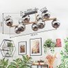 Koyoto ceiling light, globe light gold, black, 10-light sources