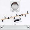 Koyoto ceiling light, globe light gold, black, 10-light sources