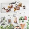Koyoto ceiling light, globe light gold, black, 10-light sources