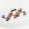 Koyoto ceiling light, globe light gold, black, 10-light sources