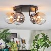 Chehalis ceiling light, globe light Amber, clear, Smoke-coloured, 4-light sources