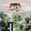 Chehalis ceiling light, globe light Amber, clear, Smoke-coloured, 4-light sources
