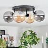 Chehalis ceiling light, globe light Amber, Smoke-coloured, 4-light sources