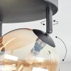 Chehalis ceiling light, globe light 30 cm Amber, 4-light sources