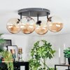 Chehalis ceiling light, globe light 30 cm Amber, 4-light sources