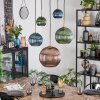 Koyoto hanging light, globe light, pendant light gold, black, 5-light sources